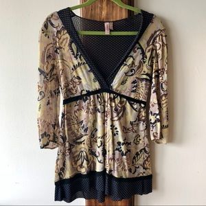 Sweet Pea Faux Wrap Top- Size XL